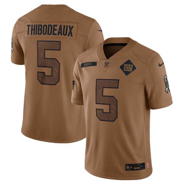 Men's New York Giants #5 Kayvon Thibodeaux 2023 Brown Salute To Service Limited Football Stitched Jersey Dyin,We sell and wholesale Men's New York Giants #5 Kayvon Thibodeaux 2023 Brown Salute To Service Limited Football Stitched Jersey Dyin on line form chian!